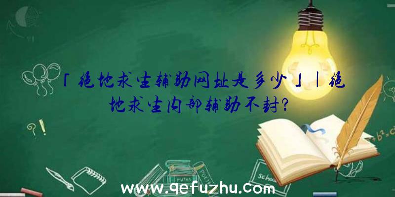 「绝地求生辅助网址是多少」|绝地求生内部辅助不封？